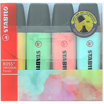 STABILO FOSFORLU KALEM BOSS SET 4 L PASTEL 70/4-2
