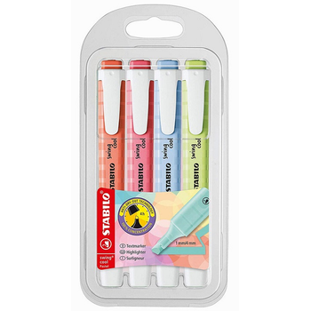STABILO FOSFORLU KALEM SWING COOL PASTEL SET 4 L 275/4-08-1