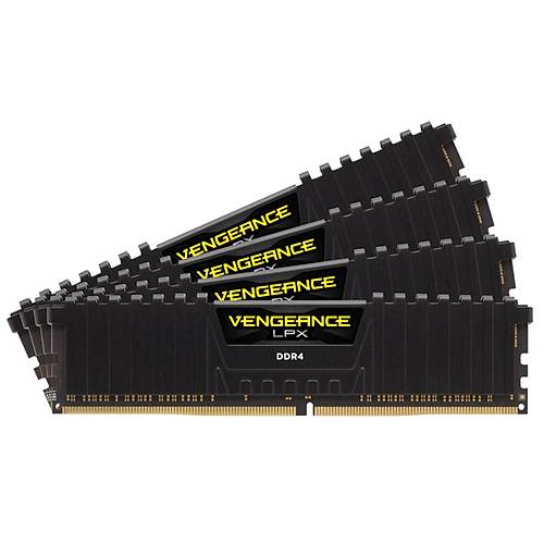 CORSAIR RAM VENGEANCE® LPX 64GB (4 x 16GB) DDR4 DRAM 3600MHz C18 Memory Kit - Black