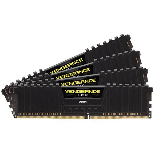 CORSAIR RAM VENGEANCE® LPX 32GB (4 x 8GB) DDR4 DRAM 3600MHz C18 Memory Kit - Black