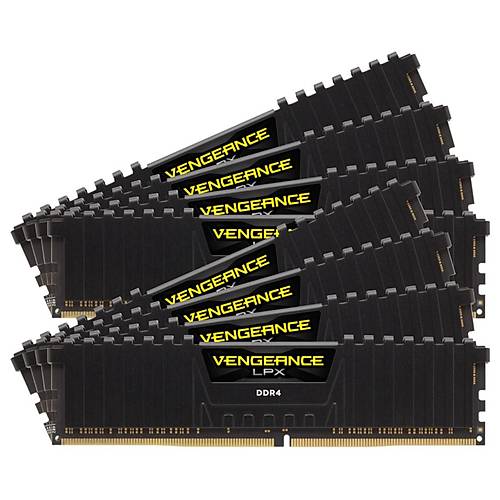 CORSAIR RAM CMK256GX4M8D3600C18 VENGEANCE LPX 256GB (8 x 32GB) DDR4 DRAM 3600MHz C18 Memory Kit - Black
