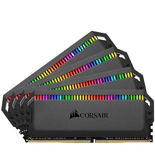 CORSAIR RAM CMT64GX4M4Z3600C18 DOMINATOR PLATINUM RGB 64GB (4 x 16GB) DDR4 DRAM 3600MHz C18 AMD  - Black