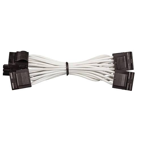 Corsair CP-8920196 Professional Individually Sleeved Peripheral Power (Molex-style) cable (4 connectors), Generation 3, WHITE