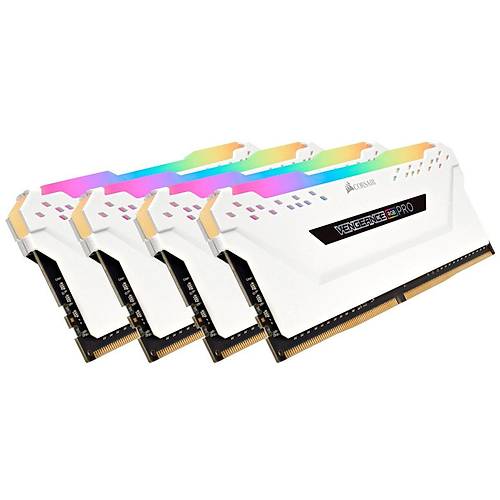 CORSAIR RAM CMW64GX4M4C3200C16 VENGEANCE RGB PRO 64GB (4 x 16GB) DDR4 DRAM 3200MHz C16 Memory Kit — Black