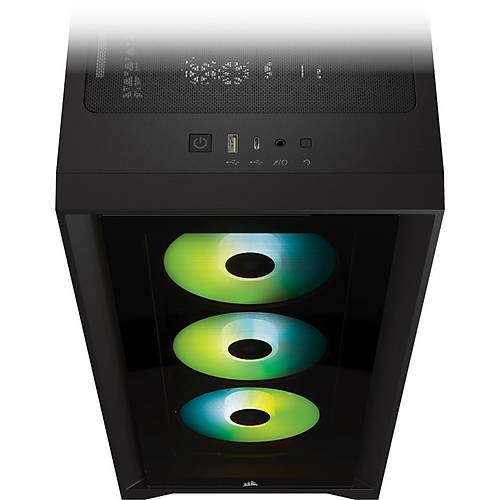Corsair iCUE 4000X Siyah Tempered Glass RGB USB 3.0 ATX Mid Tower Kasa