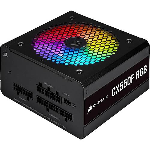 CORSAIR CP-9020216-EU CX550F RGB, 550 Watt, 80 PLUS Bronze, Fully Modular RGB Power Supply, EU Version