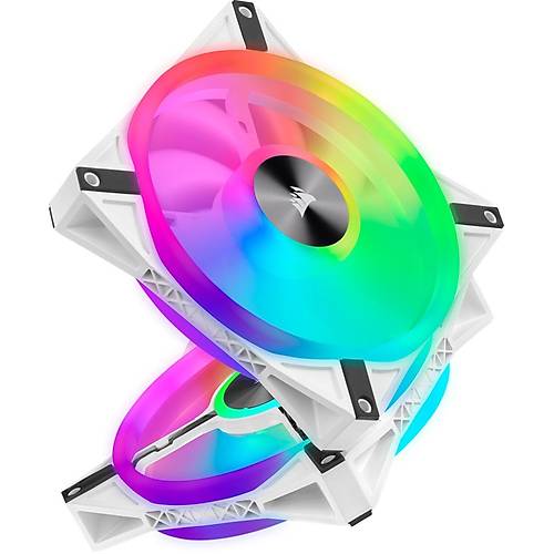 CORSAIR CO-9050106-WW QL140 RGB 140 mm Dört RGB Renk Döngülü Beyaz PWM Fan, Lighting Node CORE Kontrolcü Ýle Birlikte, 2'li