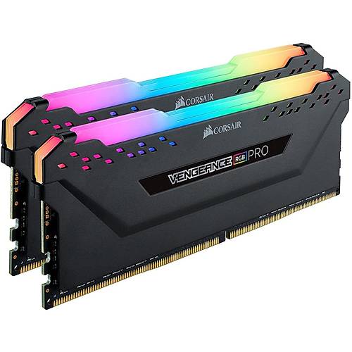 CORSAIR RAM CMW16GX4M2C3200C14 VENGEANCE® RGB PRO 16GB (2 x 8GB) DDR4 DRAM 3200MHz C14 Memory Kit — Black
