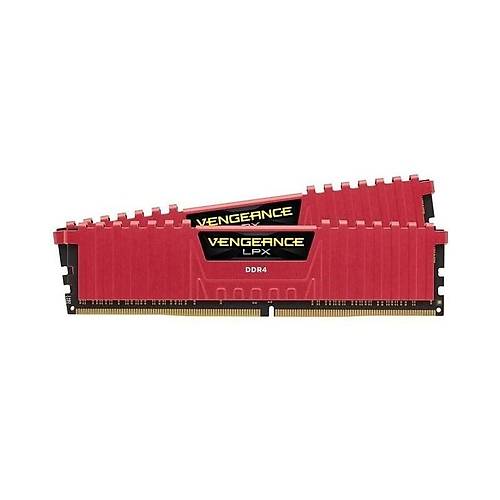 CORSAIR RAM CMK16GX4M2A2666C16R VENGEANCE LPX 16GB (2 x 8GB) DDR4 DRAM 2666MHz C16 Memory Kit - Red