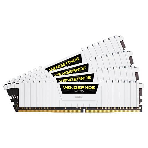 CORSAIR RAM VENGEANCE® LPX 32GB (4 x 8GB) DDR4 DRAM 3200MHz C16 Memory Kit – White