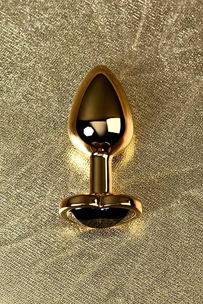 Metal by TOYFA anal k�l�f, Metal, alt�n, siyah kristalli, 7 cm, � 2,7 cm, 50 g