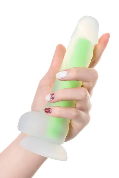 Beyond by Toyfa Yapay penis, karanl�kta parlayan, Dick Glow, Silikon, Transparan, 18 cm