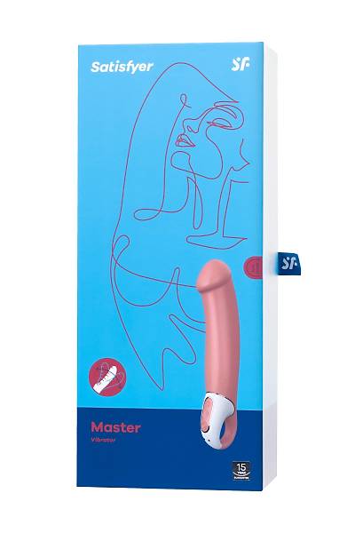 Satisfyer Vibes Master Vibrat�r Ger�ek�i olmayan , silikon, bej, 23,5 cm.