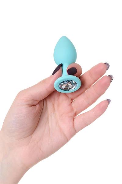 ToDo by Toyfa Brilliant anal klf, silikon, cam gbei, beyaz kristalli, 7 cm,  2,8 cm, 26 g