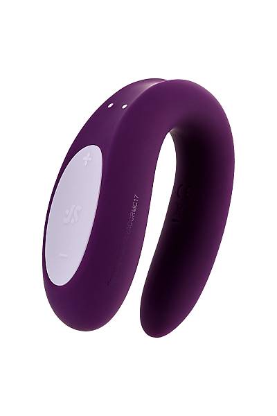 Satisfyer Double Joy Connect App Violet �iftler i�in �ok i�levli stim�lat�r, silikon, mor, 18 cm