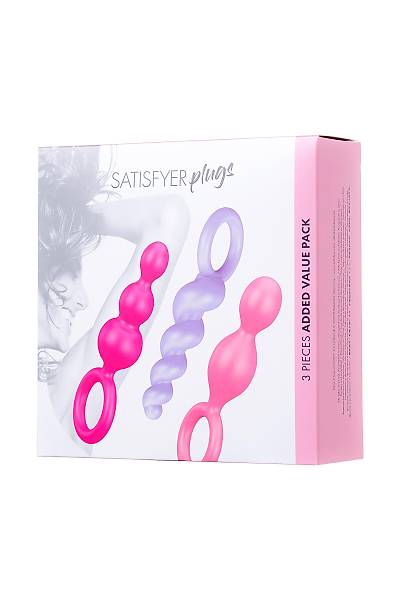 Satisfyer Booty Call (set of 3) seti, silikon, �e�itli, 13,5 cm.