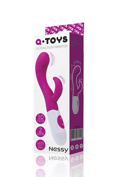 A-Toys by TOYFA Nessy Klitoral Uyar�c� vibrat�r, silikon, pembe, 20 cm