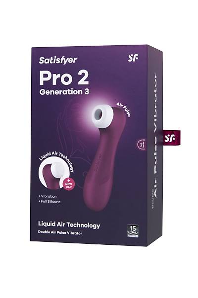 Satisfyer Pro 2 Generation 3 Wine Red Vakum klitoris stim�lat�r� Satisfyer Pro 2 Nesil 3, k�rm�z�