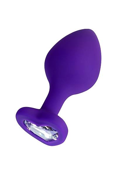 ToDo by Toyfa Diamond Heart anal klf, silikon, mor, 8 cm,  3 cm