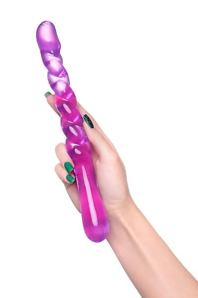 A-Toys by TOYFA  �ift tarafl� yapay penis Tanza, TPE, mor, 27,5 cm