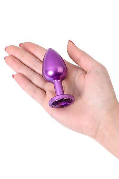 Metal by TOYFA Anal k�l�f, mor, mor kristalli, 8,2 cm, �3,4 cm, 85 g.