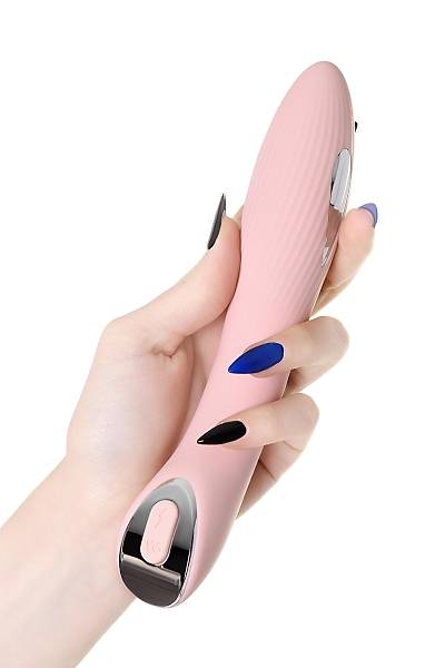 PHYSCS TESLA G-PONT elektro stimlasyonlu vibratr, silikon, pembe, 21 cm