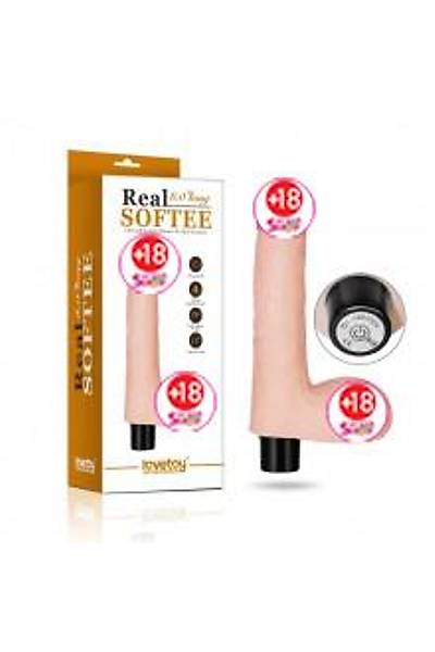 Lovetoy Softee 10 Fonksiyonlu Realistik Penis Vibrat�r Dildo 20cm