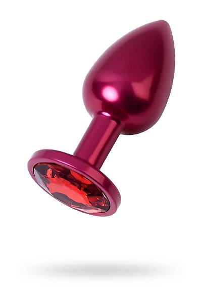 Metal by TOYFA anal k�l�f, Metal, k�rm�z�, k�rm�z� kristalli, 7,2 cm, �2,8 cm, 50 g