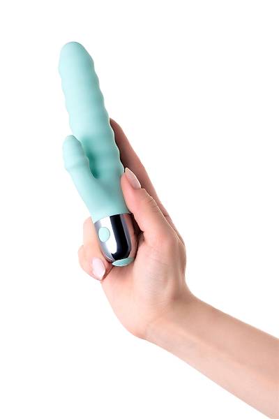 Flovetta by Toyfa Flax Klitoral stim�lasyonlu kabartma vibrat�r�, silikon, cam g�be�i, 17,5 cm