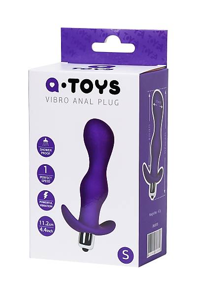 A-Toys by TOYFA S beden titreimli popo fii, silikon, mor, 11,2 cm