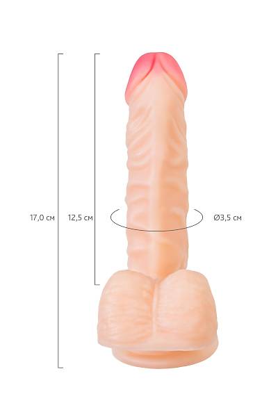 RealStick Nude Shaw, PVC, Et, 17 cm Ger�ek�i yapay Penis