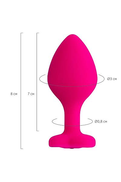 ToDo by Toyfa Diamond Heart anal k�l�f, silikon, pembe, 8 cm, � 3 cm