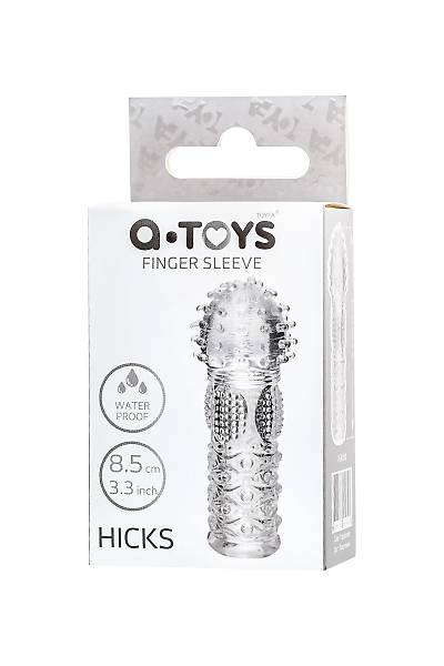 A-toys by TOYFA Parmak ucu Hicks, TPE, effaf 8,5 cm