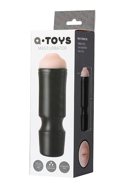 A-Toys by TOYFA Masturbator, A��z, TPE, Siyah, 24 cm, 7,6 cm
