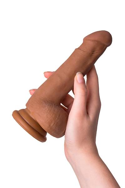 TOYFA RealStick Elite Mulatto Ger�ek�i Vibrat�r, Kahverengi, 13 cm