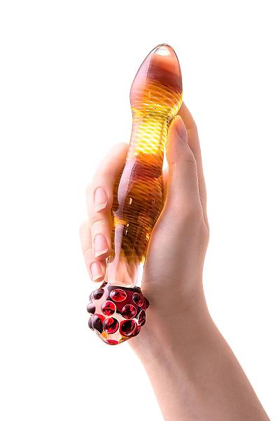 Glass ift tarafl yapay penis , cam, transparan, 18 cm