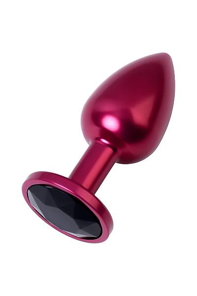 Metal by TOYFA anal k�l�f, Metal, k�rm�z�, siyah kristalli, 7,2 cm, �2,8 cm, 50 g