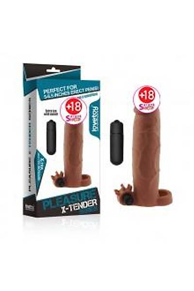 LOVETOY X-TENDER Realistik Titreimli Uzatmal Penis Klf Halka