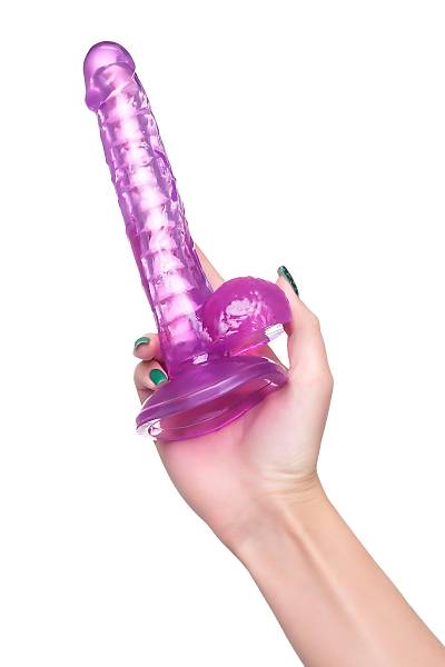 A-Toys by TOYFA Celiam taraf�ndan ger�ek�i yapay penis, TPE, mor, 20,5 cm