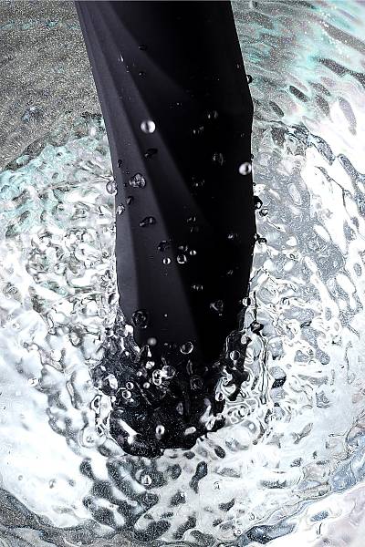 WANAME D-SPLASH Gereki olmayan Tornado Vibratr, Silikon, Siyah, 25 cm
