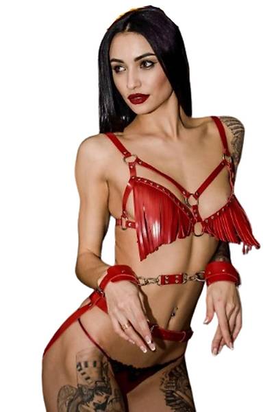 Kelepeli Fantezi Kostm Body Harness