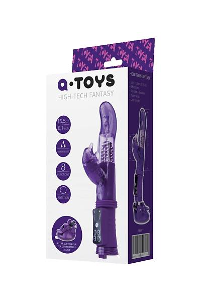 A-Toys by TOYFA klitoral uyarc vibratr, TPR, Mor, 22,5 cm