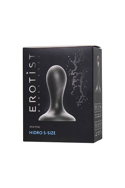 Erotist Hidro S Anal Plug Silikon Siyah, 8,5 cm