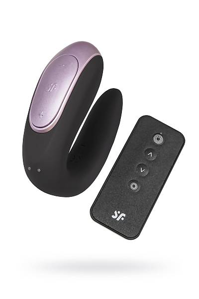 Satisfyer Double Fun Black �iftler ��in Uzaktan Kumandal� ve Telefon Uygulamal� Mini Vibrat�r