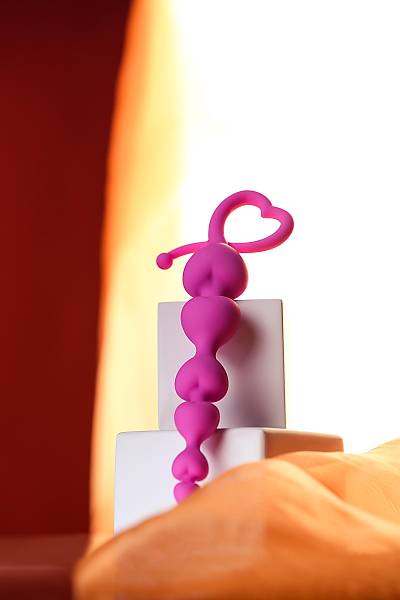 ToDo by Toyfa Sweety anal zinciri, silikon, pembe, 18,5 cm,  3,1 cm