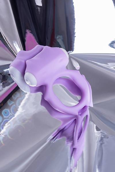 A-Toys by TOYFA Zort penis �zerindeki titre�im halkas�, silikon, mor, � 2 cm