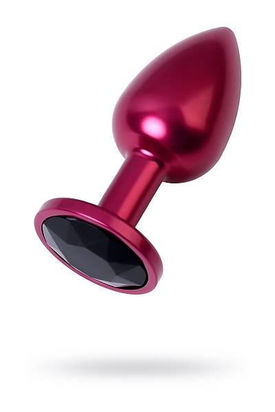 Metal by TOYFA anal k�l�f, Metal, k�rm�z�, siyah kristalli, 7,2 cm, �2,8 cm, 50 g