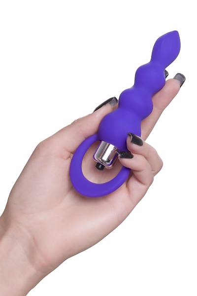 ToDo by Toyfa Twisty anal k�l�f, silikon, mor, 14 cm, � 3,2 cm
