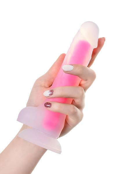 Beyond by Toyfa Yapay penis, karanl�kta parlayan,  James Glow, Silikon, transparan, 18 cm