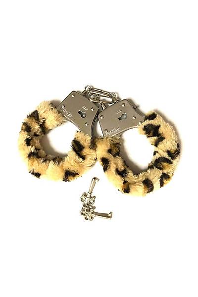 Leopar Desenli Pelu� Giydirilmi� Metal Kelep�e